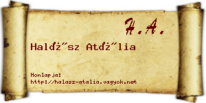 Halász Atália névjegykártya